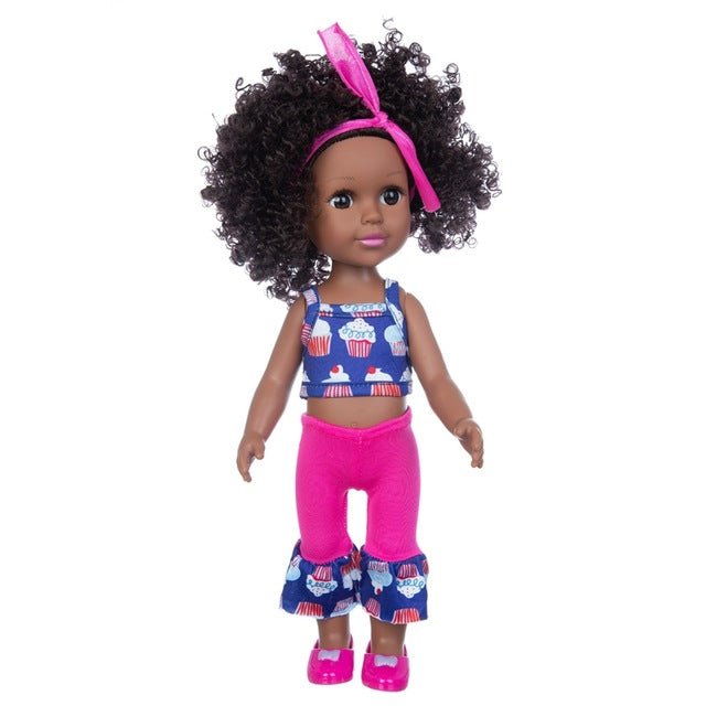 1PC African Black Baby Toy - 35cm Rubber Multi Style Explosion Head Baby Doll in Black Skin - Flexi Africa - Flexi Africa offers Free Delivery Worldwide - Vibrant African traditional clothing showcasing bold prints and intricate designs