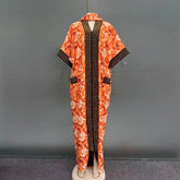 2025 New Fashion Middle Eastern Bubu Hot - Selling Diamond - Studded Loose Muslim African Summer Printed Women's Dress with Side Pockets - Free Delivery Worldwide only at Flexi Africa