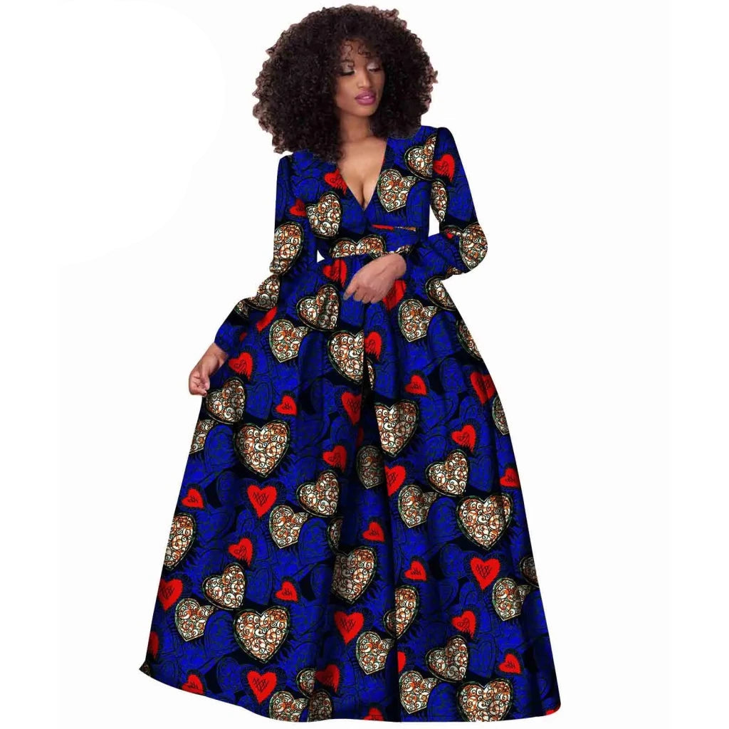african print maxi dress new look Bazin Riche African Maxi Dress – Pure Cotton Ankara Print – Flexi Africa