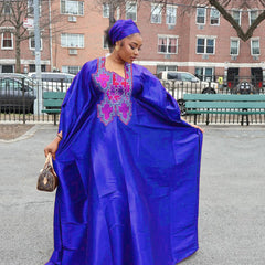 Luxury African Boubou Dress for Women – Rich Embroidery & Elegant Design