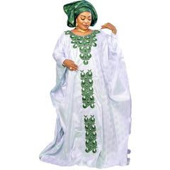 African Abaya Dress for Women – Embroidered Elegance Plus Size Church & Party Wear - Free Delivery Worldwide only at Flexi Africa