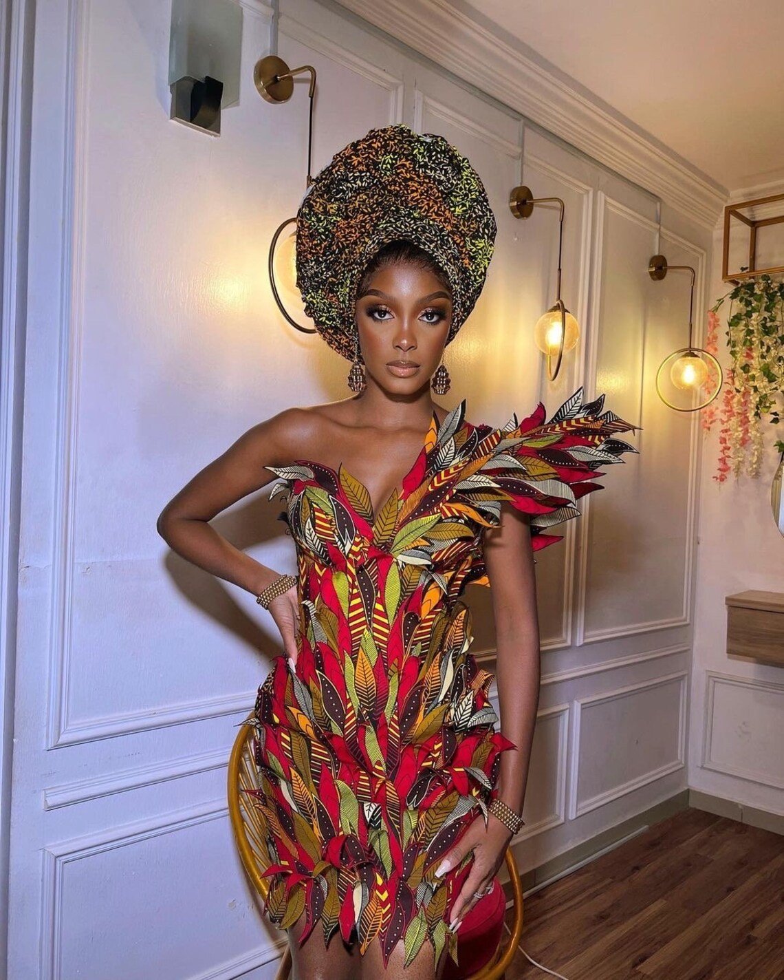 African Elegance: Ankara Mermaid Gown, Prom Dress, and Tailored Attire for Unforgettable Moments - Flexi Africa - Flexi Africa offers Free Delivery Worldwide - Vibrant African traditional clothing showcasing bold prints and intricate designs