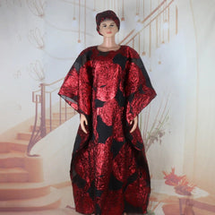 African Women’s 2PC Dress Set with Matching Headscarf – Ethnic Wear - Free Delivery Worldwide only at Flexi Africa