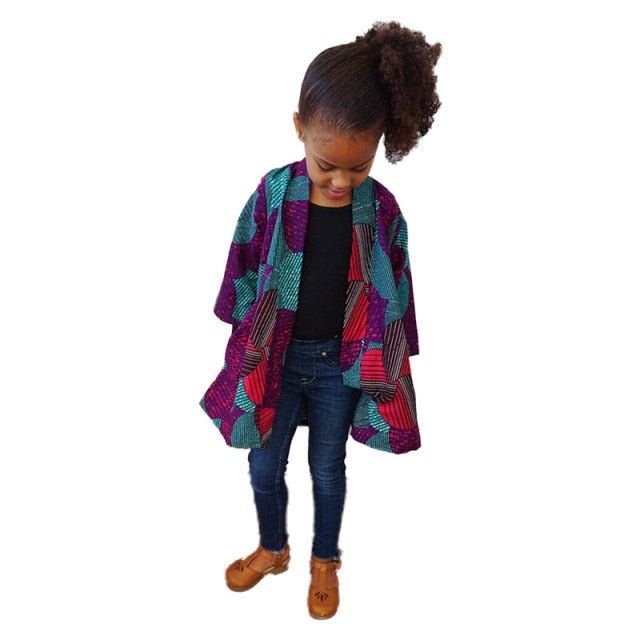 Authentic African Style: Women's Short Kimono Jacket with Traditional Patterns - Flexi Africa offers Free Delivery Worldwide