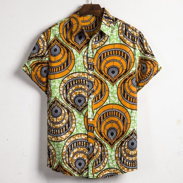 Bold and Fashionable Men's Dashiki Loose Blouse - Flexi Africa - Vibrant African traditional clothing showcasing bold prints