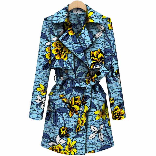 Elevate Your Style with Our Customizable African Print Cotton Coats for Women - Perfect for Any Occasion - Flexi Africa - Flexi Africa offers Free Delivery Worldwide - Vibrant African traditional clothing showcasing bold prints and intricate designs
