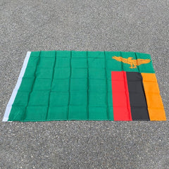 Polyester Zambia Flag 90 x 150cm Zambia National Flag and Banner - Flexi Africa - Flexi Africa offers Free Delivery Worldwide - Vibrant African traditional clothing showcasing bold prints and intricate designs