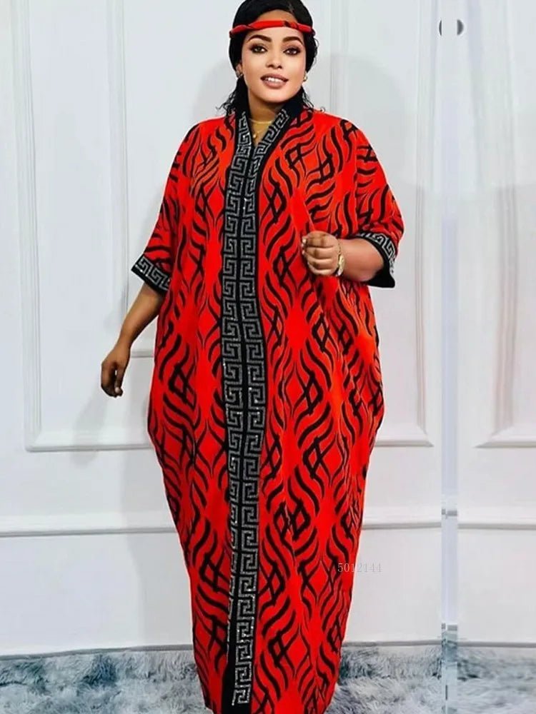 African Dashiki Ankara Maxi Dress for Women - Flexi Africa Black African Dashiki Ankara Maxi Dress for Women - Flexi Africa Black