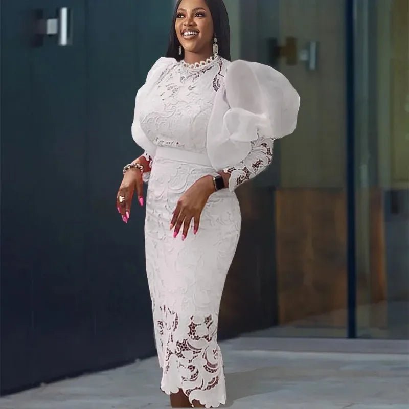 African Lace Dashiki Dress