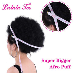 10" Afro Puff Synthetic Hair Bun Chignon Hairpiece For Women Drawstring Ponytail Kinky Curly Updo Clip Hair Extensions - Flexi Africa - Flexi Africa offers Free Delivery Worldwide - Vibrant African traditional clothing showcasing bold prints and intricate designs
