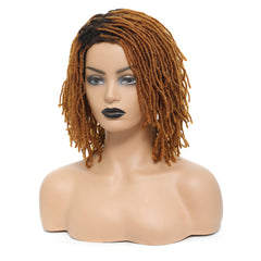 10" Braided Wigs Afro Bob Wig Synthetic Dreadlock Wigs Short Curly - Free Delivery Worldwide only at Flexi Africa