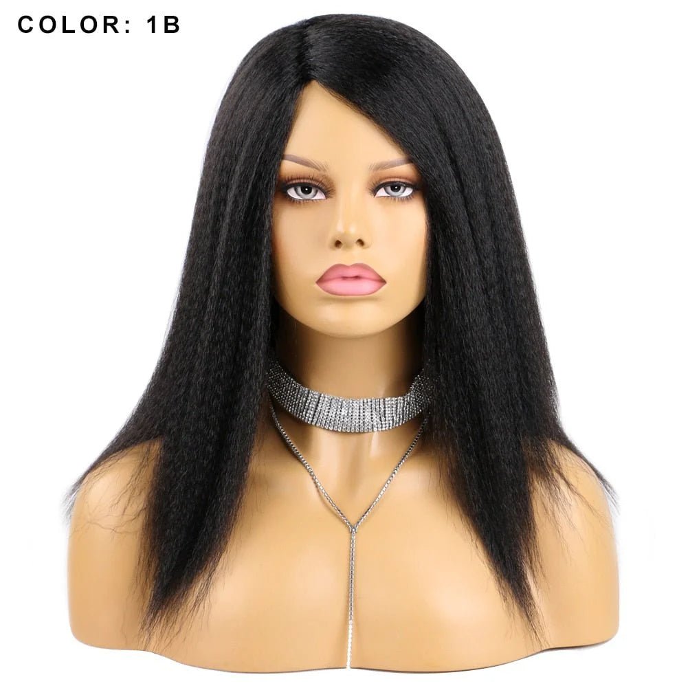 14" Natural - Looking Yaki Hair Wig for African Women - Flexi Africa - Free Delivery Worldwide only at www.flexiafrica.com