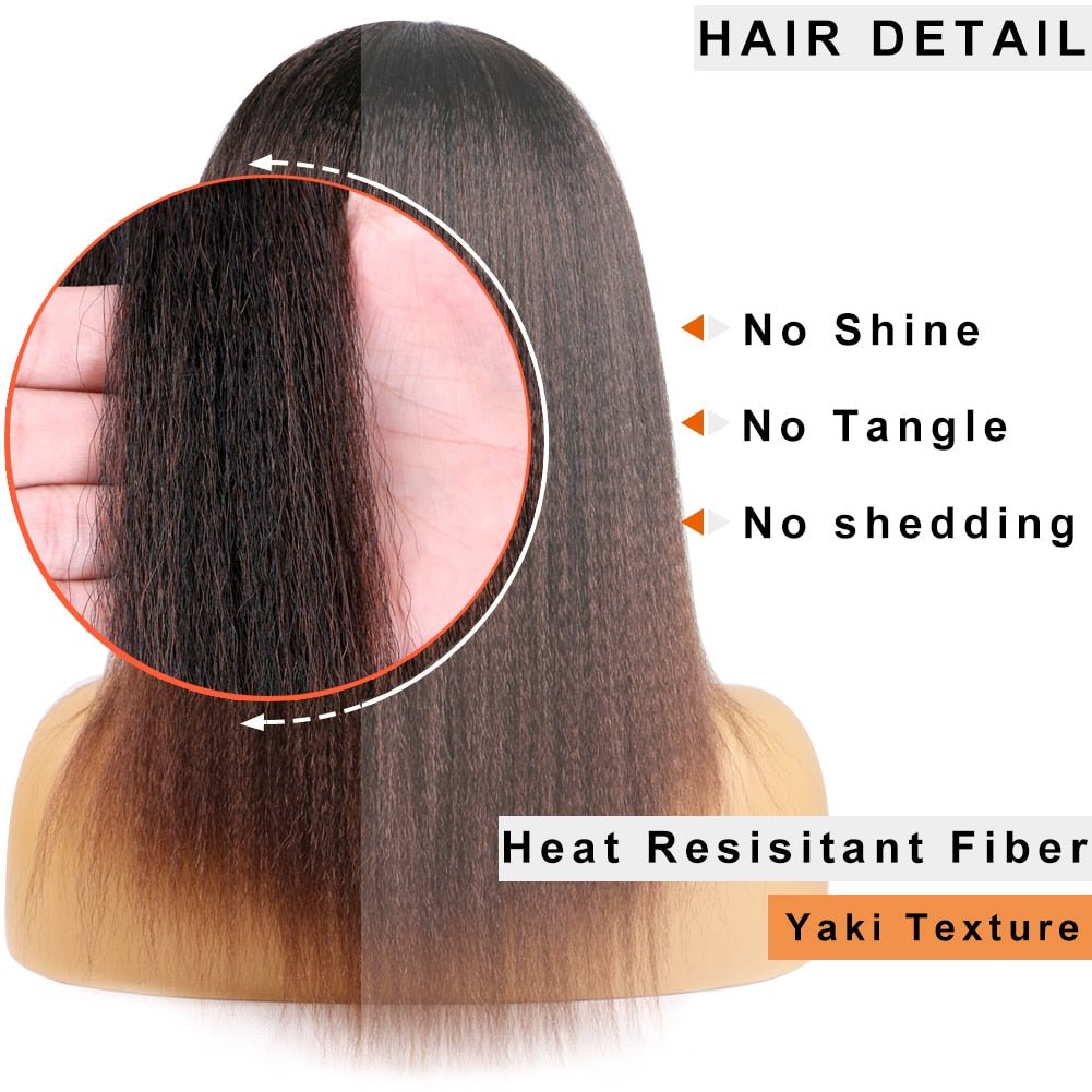 14" Natural-Looking Yaki Hair Wig for African Women - Flexi Africa - Free Delivery Worldwide Express Postage International