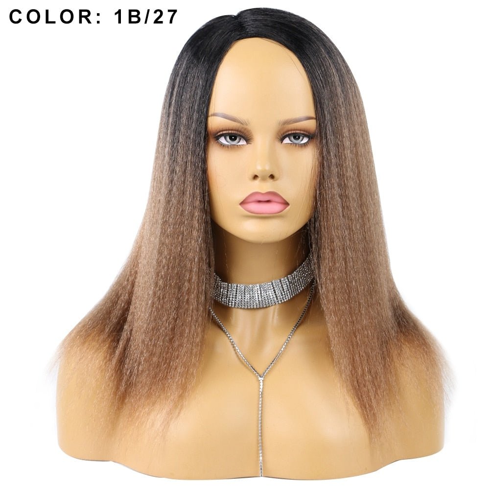 14" Natural-Looking Yaki Hair Wig for African Women - Flexi Africa - Free Delivery Worldwide Express Postage International
