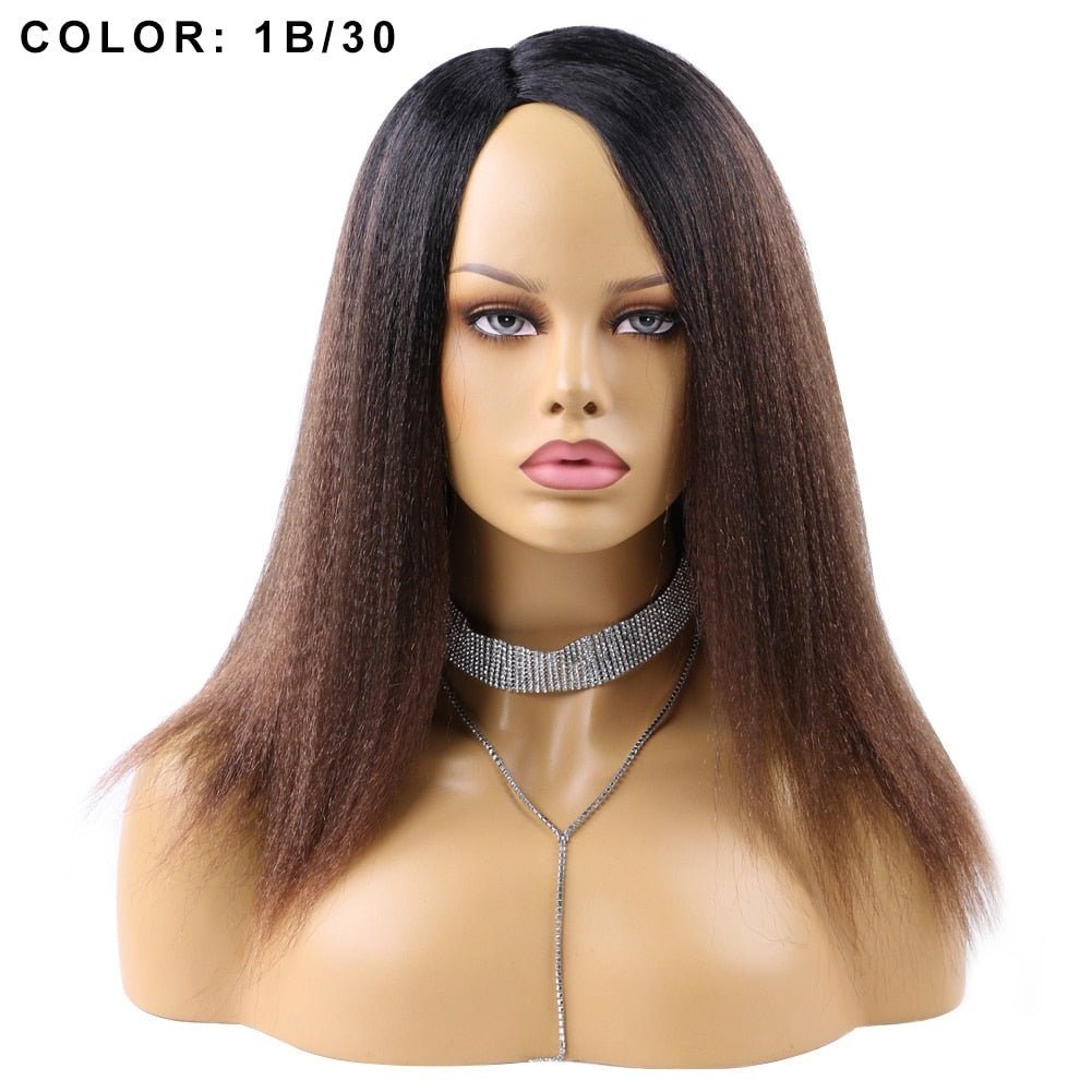 14" Natural-Looking Yaki Hair Wig for African Women - Flexi Africa - Free Delivery Worldwide Express Postage International