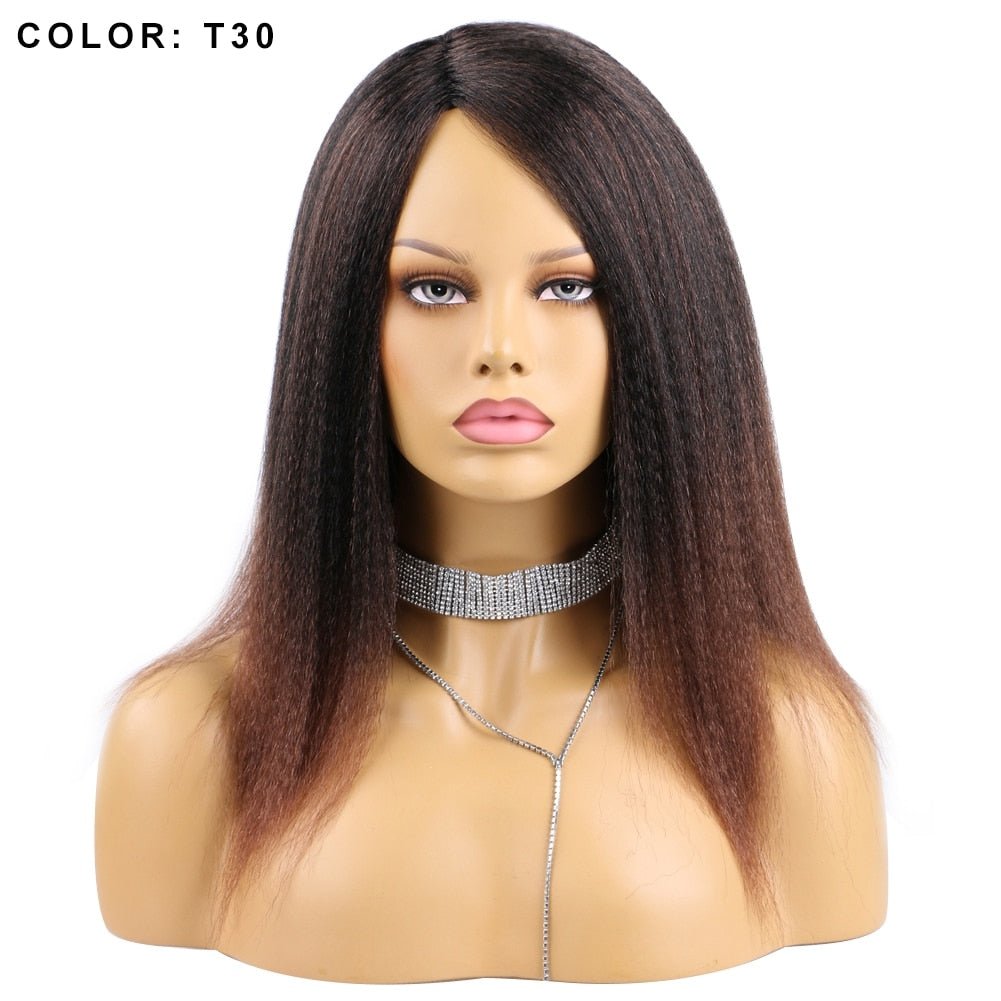 14" Natural-Looking Yaki Hair Wig for African Women - Flexi Africa - Free Delivery Worldwide Express Postage International