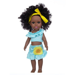 1PC African Black Baby Toy - 35cm Rubber Multi Style Explosion Head Baby Doll in Black Skin - Flexi Africa Worldwide Postage