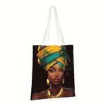1PC Vibrant African Print Tote Bag - Canvas Shoulder Bag for Women - Free Delivery Worldwide only at Flexi Africa
