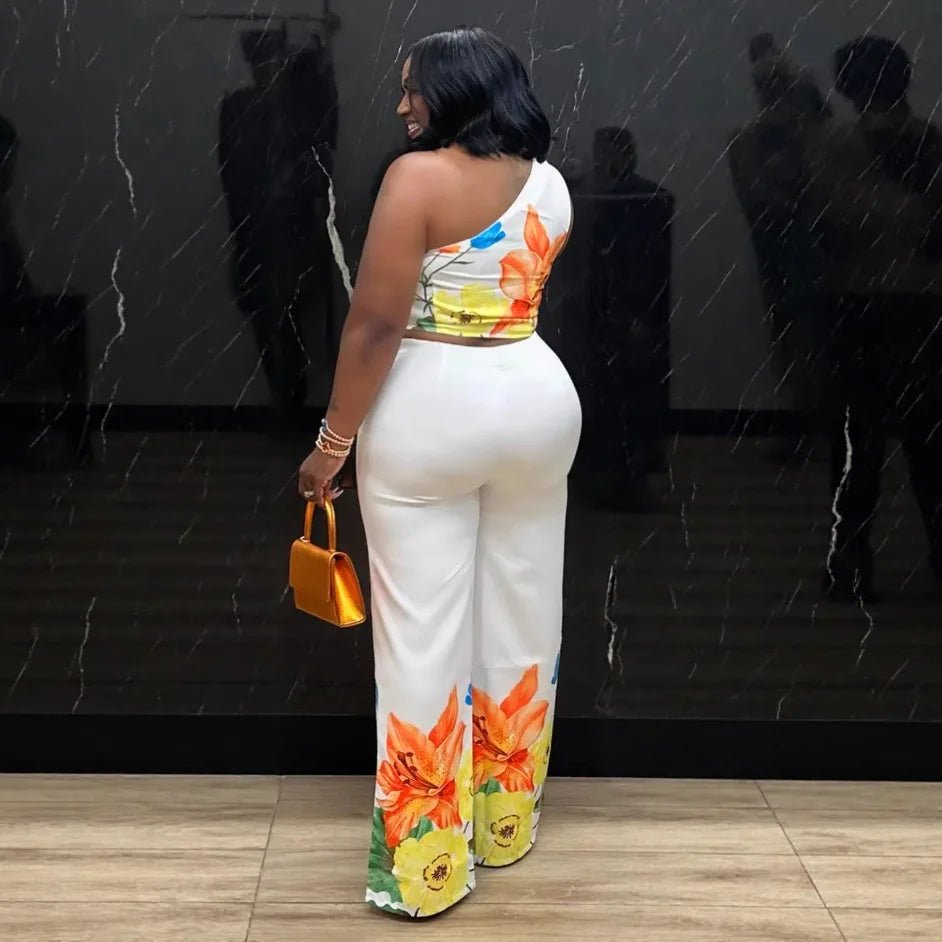2 Piece Sets African Sets For Women New African Print Elastic Bazin Baggy Pants Rock Style Dashiki Famous Suit Lady Outfits - Free Delivery Worldwide only at Flexi Africa