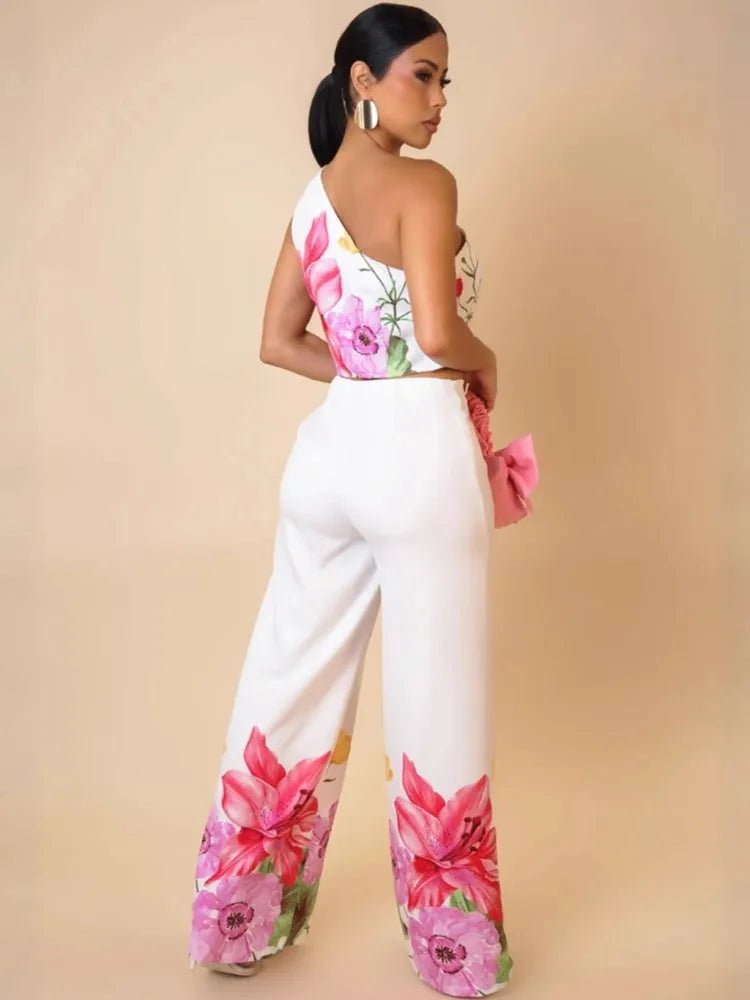 2 Piece Sets African Sets For Women New African Print Elastic Bazin Baggy Pants Rock Style Dashiki Famous Suit Lady Outfits - Free Delivery Worldwide only at Flexi Africa