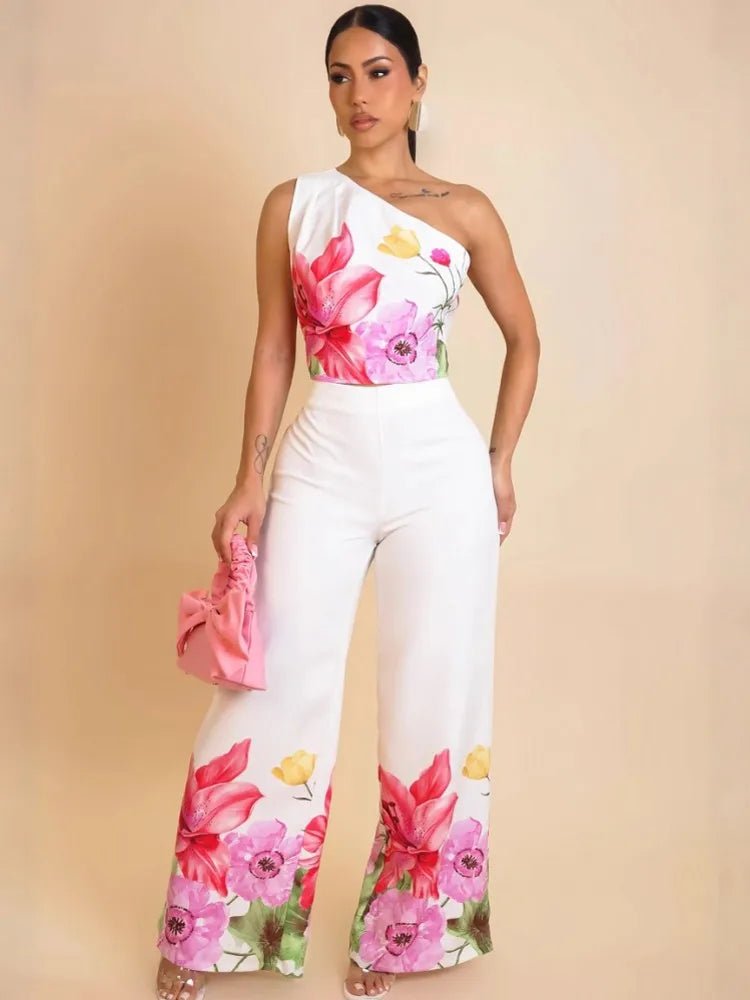 2 Piece Sets African Sets For Women New African Print Elastic Bazin Baggy Pants Rock Style Dashiki Famous Suit Lady Outfits - Free Delivery Worldwide only at Flexi Africa