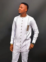2 Sets of African Men Traditional Outfit Fashion Clothes T-Shirt Polo Shirts - Free Delivery Worldwide only at Flexi Africa