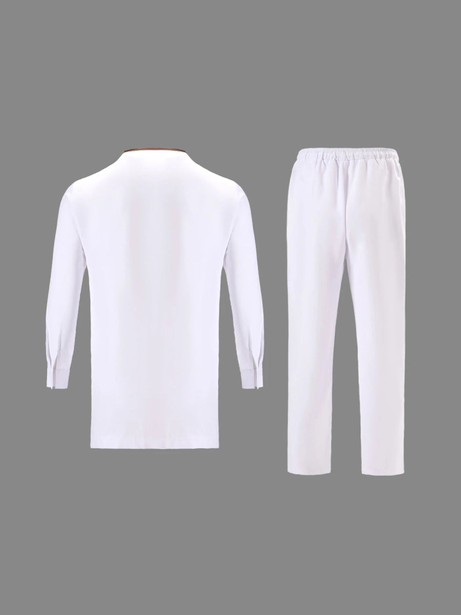 2 Sets of African Men Traditional Outfit Fashion Clothes T-Shirt Polo Shirts - Free Delivery Worldwide only at Flexi Africa