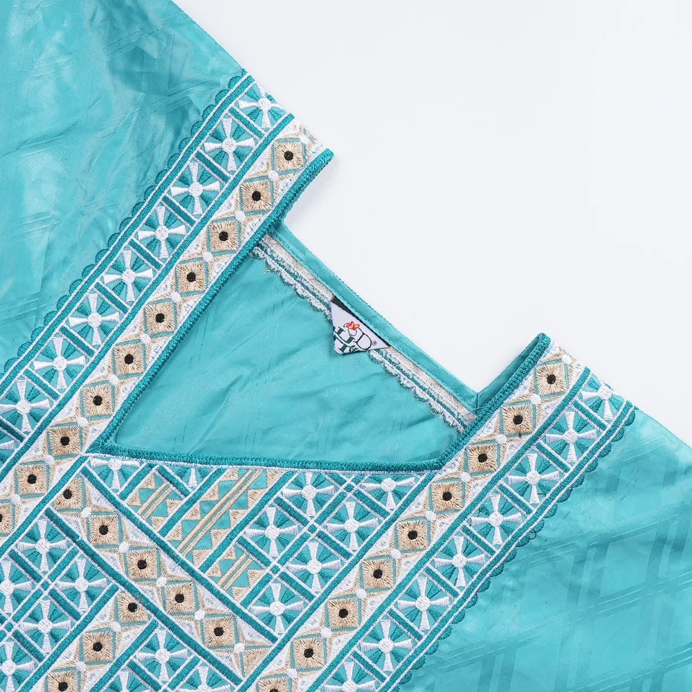 2025 New African Traditional Wear For Women Embroidery Bazin Riche Daily Ankara Gown Dashiki Green Agbada Wedding Party Robe - Free Delivery Worldwide only at Flexi Africa