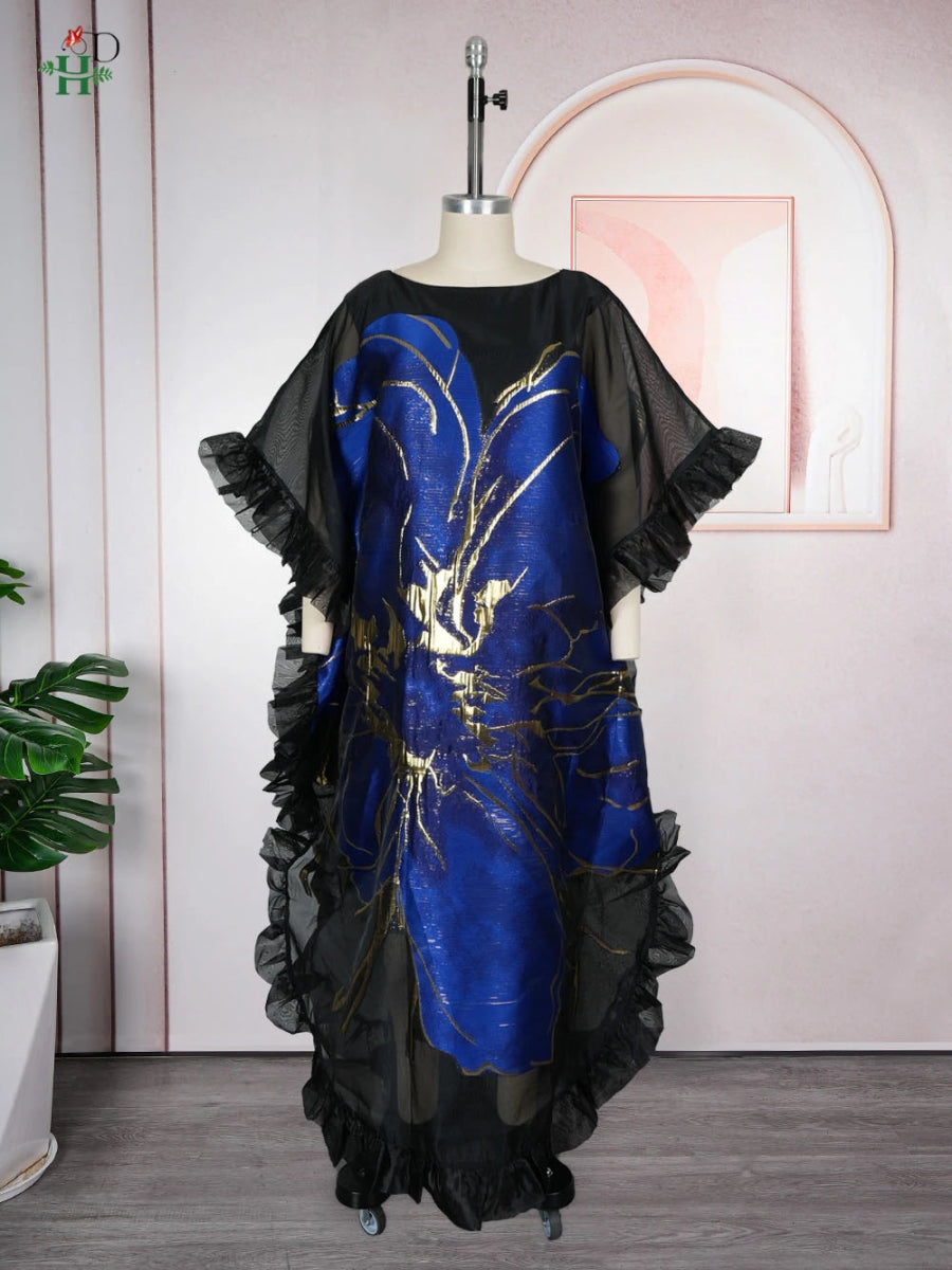 2025 New Plus Size African Dresses For Women Dashiki Ankara Turkey Outfit Muslim Gown 2 PCS Summer Party Dress Jacquard Fabric - Free Delivery Worldwide only at Flexi Africa