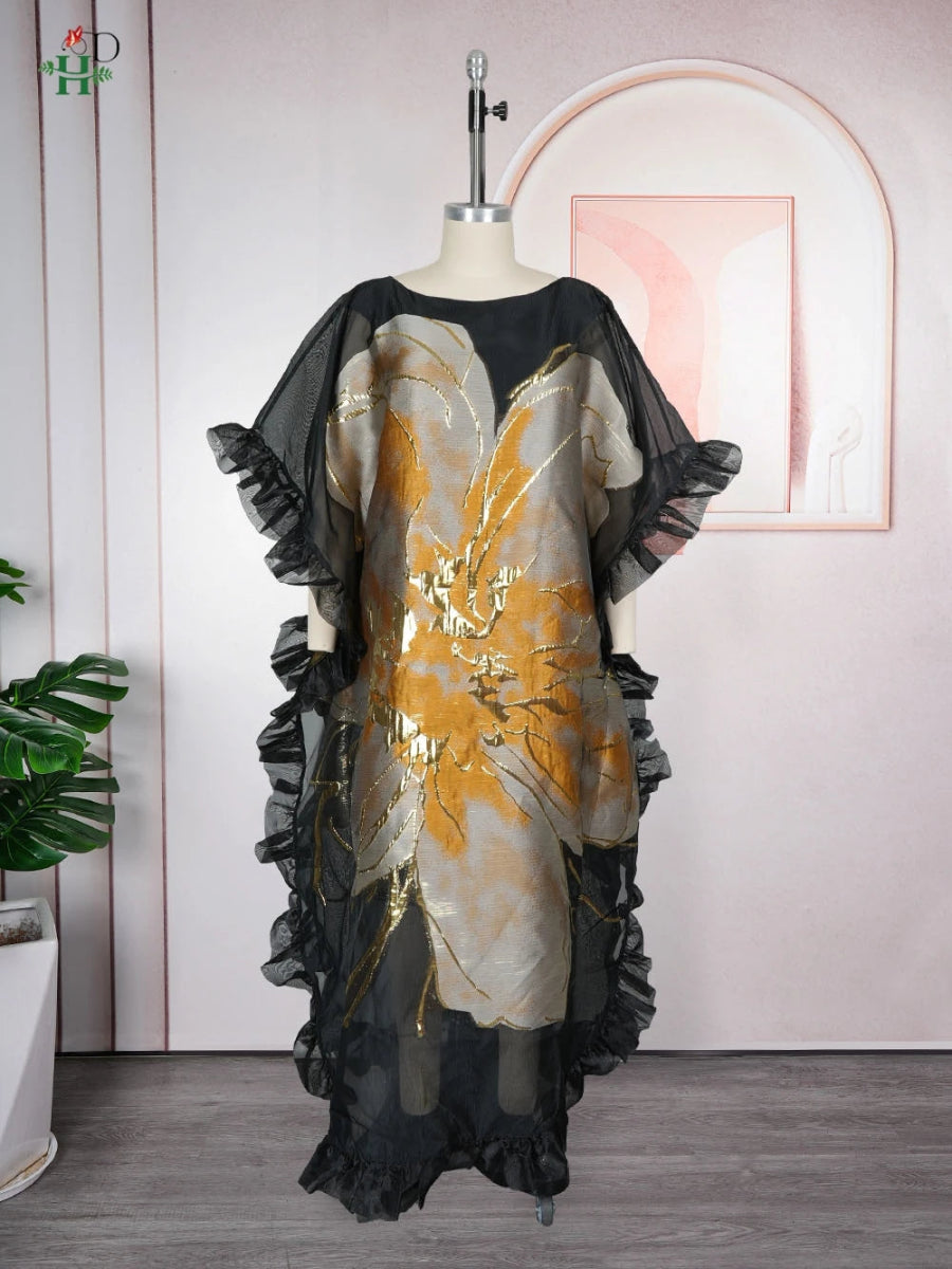 2025 New Plus Size African Dresses For Women Dashiki Ankara Turkey Outfit Muslim Gown 2 PCS Summer Party Dress Jacquard Fabric - Free Delivery Worldwide only at Flexi Africa