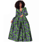 2026African Women Dress Ankara Print Pure Cotton Bazin Riche New Style Dress African Fabric Dashiki Outfits Maxi Dress S1825021 - Free Delivery Worldwide only at Flexi Africa