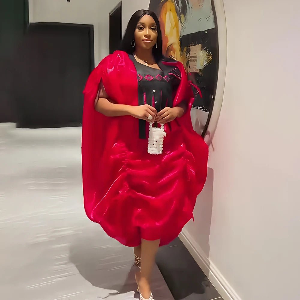 2PC African Dashiki Ankara Outfit for Women – Plus Size Kaftan Boubou Gown Wedding & Party Dress Set - Free Delivery Worldwide only at Flexi Africa