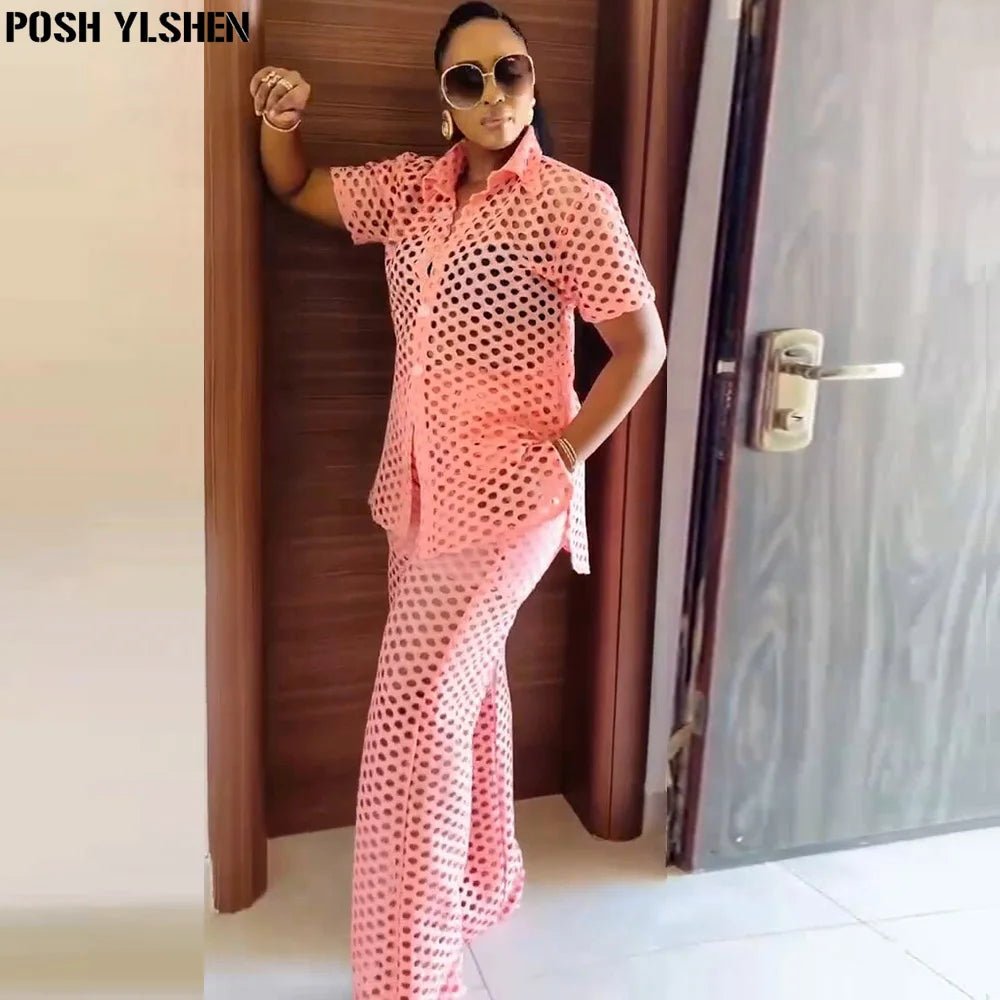 2PC Pant Set for Women - Sexy Summer Outfit, African - Inspired Matching Dresses, Trendy Dames Clothing for Women - Free Delivery Worldwide only at Flexi Africa