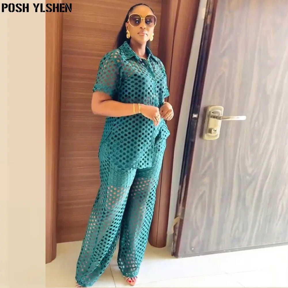 2PC Pant Set for Women - Sexy Summer Outfit, African - Inspired Matching Dresses, Trendy Dames Clothing for Women - Free Delivery Worldwide only at Flexi Africa