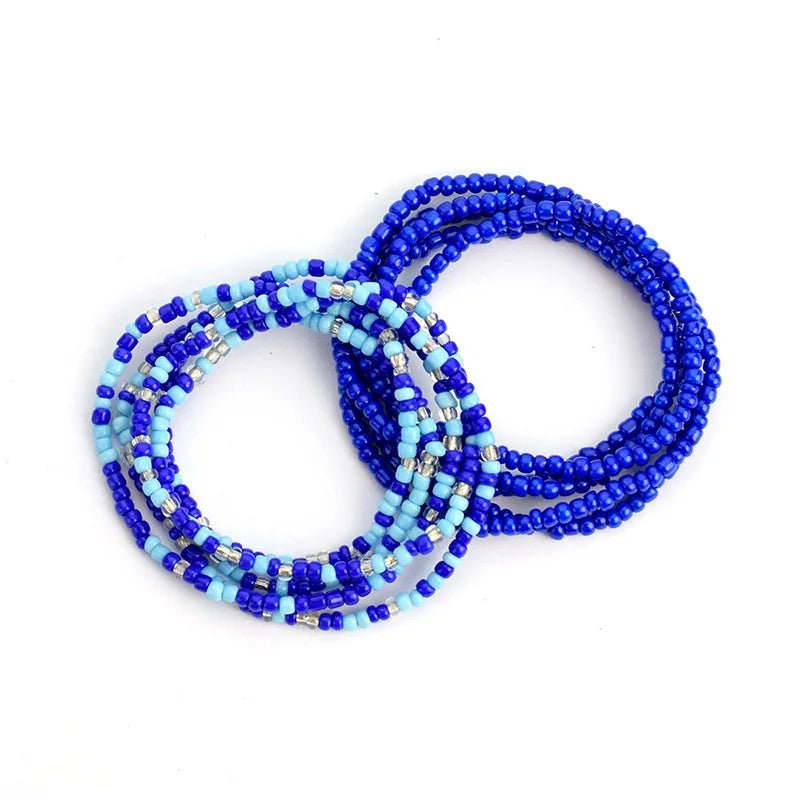 2PC Summer Waist Bead Chains African Belly Beads Colorful Beach Bikini Body Belly Chain Elastic Jewelry - Flexi Africa