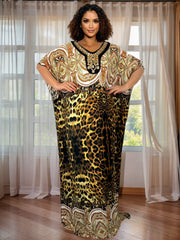 African-Inspired Loose Fit Maxi Dress – Elegant Oversized Gown for Women
