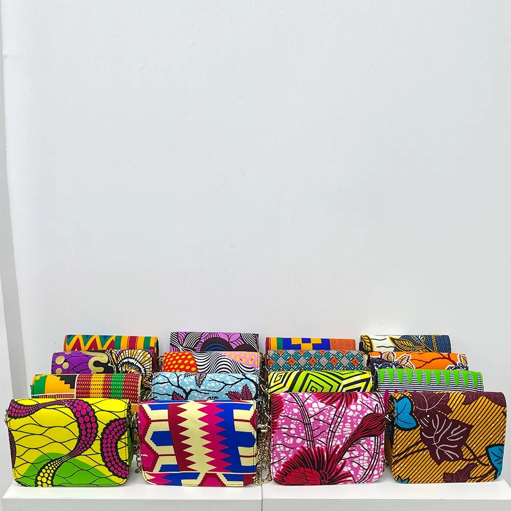 Ankara Print Mini Bag: High-Quality African Fashion Statement - Flexi Africa - Flexi Africa offers Free Delivery Worldwide - Vibrant African traditional clothing showcasing bold prints and intricate designs