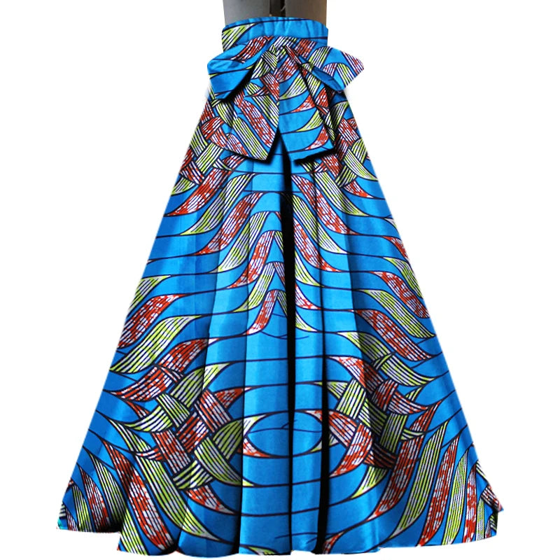 ON SALE!!! youth maxi skirt, African kente design Maxi Skirt With Pockets High Waist Ethnic Clothing Ankara Long Wax Skirt