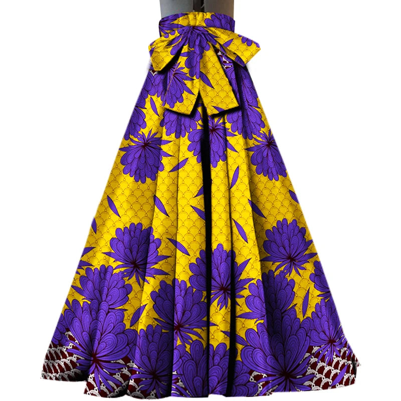 ON SALE!!! youth maxi skirt, African kente design Maxi Skirt With Pockets High Waist Ethnic Clothing Ankara Long Wax Skirt