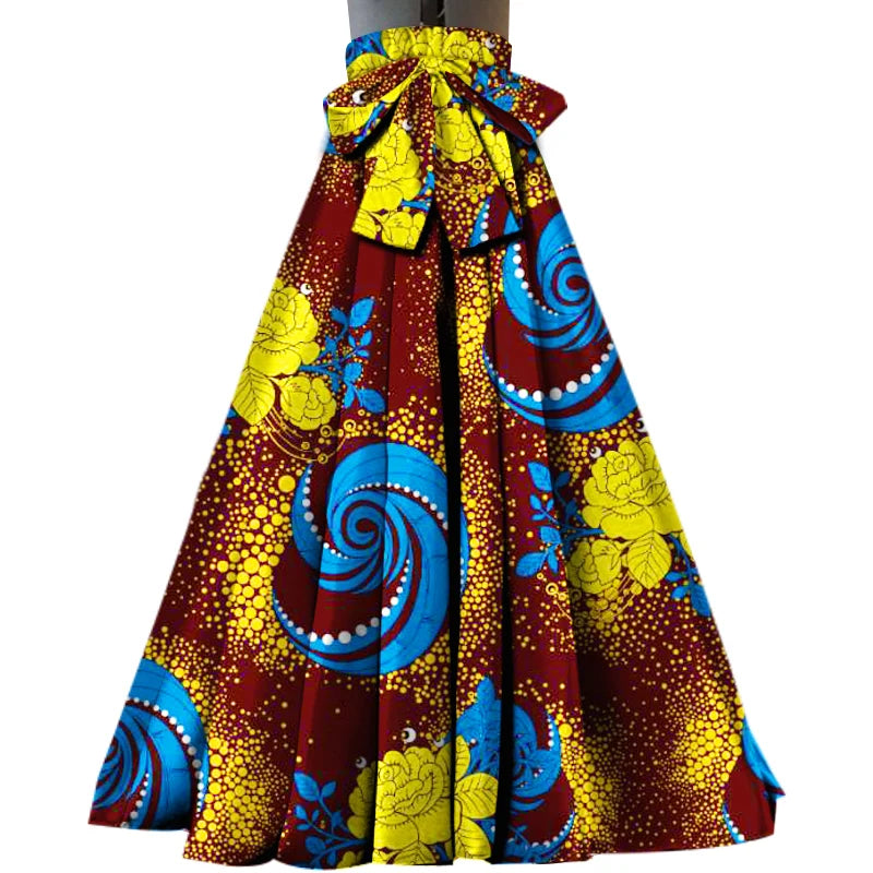 ON SALE!!! youth maxi skirt, African kente design Maxi Skirt With Pockets High Waist Ethnic Clothing Ankara Long Wax Skirt