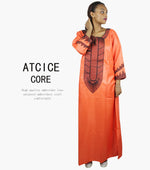 Buy African Dresses For Woman Soft Material Embroidery Design Long Dress Without Scarf for only $14.23 at Flexi Africa!