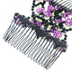 Hair Magic Comb Clip for Women Beaded Flower Barrette Hairpin Elastic Double Hair Combs Clips Hair Accessories