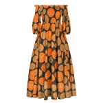Elegant African Print Maxi Dress for Women – Vintage Slash-Neck Long Sleeve Party Dress Shop now at Flexi Africa.