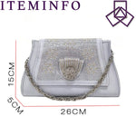 Women's Sequin Pointed-Toe Slingback Heels & Bag Set – 6.5cm Block Heel – alternate view 8