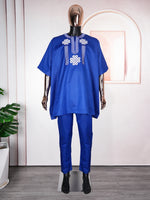 Buy African Clothes For Men 2PC Set White Tops Pants Clothing Ramadan Party Wedding Dress for only $35.09 at Flexi Africa!