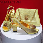 Women's Sequin Pointed-Toe Slingback Heels & Bag Set – 6.5cm Block Heel – alternate view 44