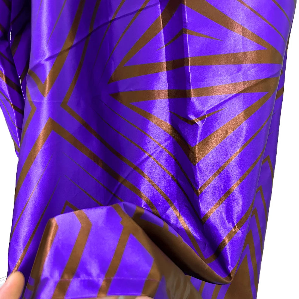 African Women's Formal Dashiki Dress – Riche Print Evening Gown with Headscarf