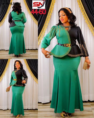 Women's African Print 2PC Set – Dashiki Top & Skirt for Parties & Weddings