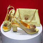 Women's Sequin Pointed-Toe Slingback Heels & Bag Set – 6.5cm Block Heel – alternate view 28