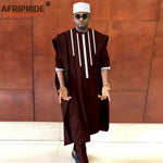 Men's Dashiki Agbada 3-Piece Set – Shirt, Pants & Tribal Hat – alternate view 23